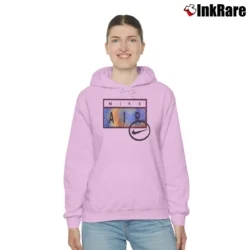 Women’s 90s Nike Swoosh Air Logo Cozy Hoodie in light pink | Warm, Structured, Stylish