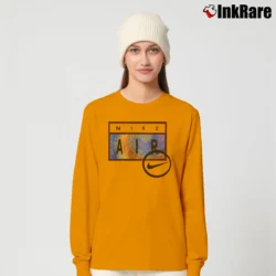 Women’s 90s Nike Swoosh Air Logo Long-Sleeve Top in orange | Sleek, Versatile, All-Season