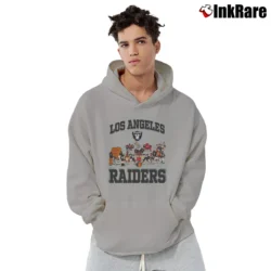 Men’s 90s Oakland Raiders NFL Looney Tunes Cartoon Pullover Hoodie in sport grey | Cozy, Durable, Modern Fit