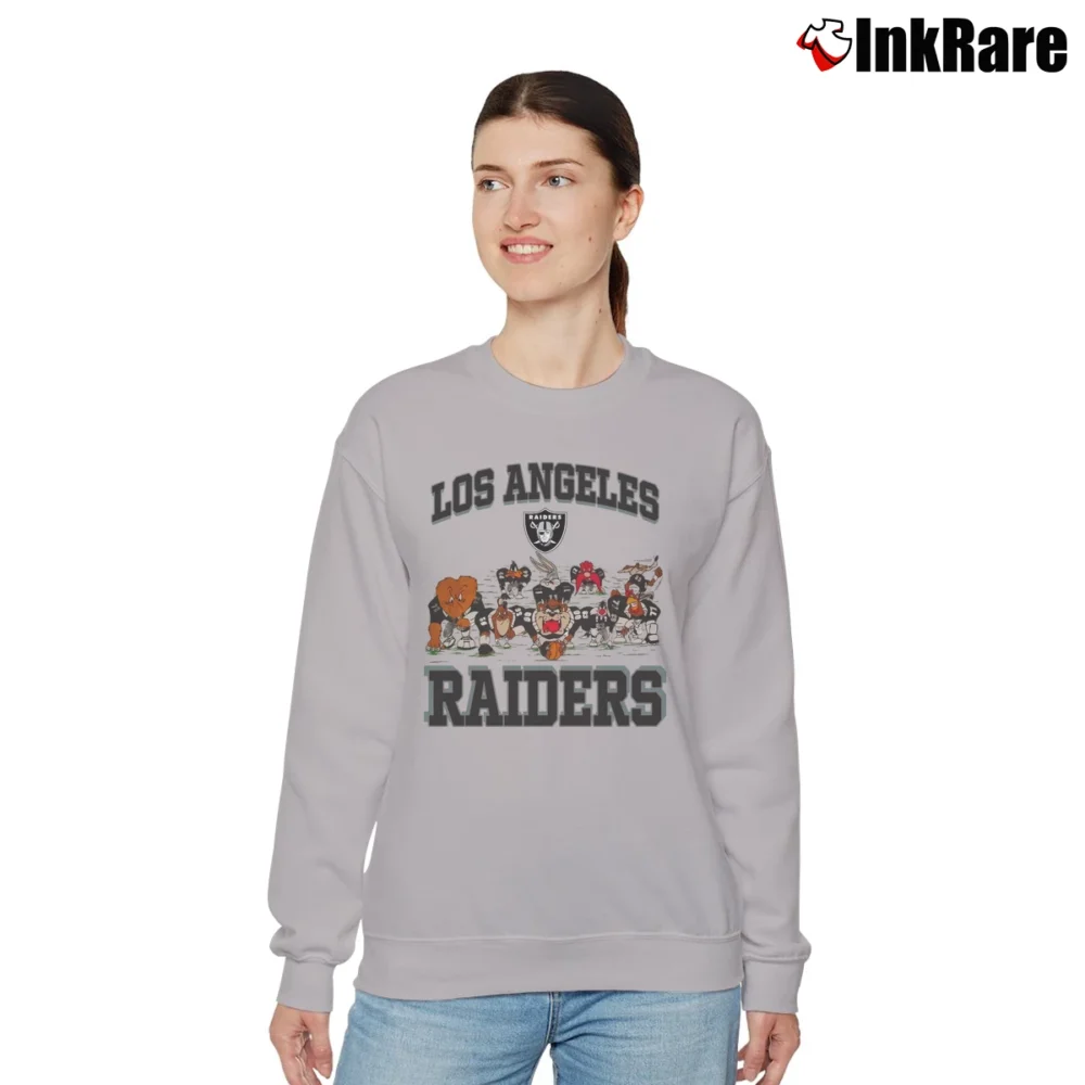 Women’s 90s Oakland Raiders NFL Looney Tunes Cartoon Relaxed Sweatshirt in sport grey | Soft, Laid-Back Vibe
