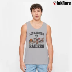 Men’s 90s Oakland Raiders NFL Looney Tunes Cartoon Tank Top in sport grey | Breathable, Active-Friendly Design