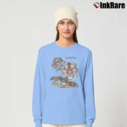 Women’s 90s Omaha Zoo Bengal Tigers Wildlife Long-Sleeve Top in light blue | Sleek, Versatile, All-Season