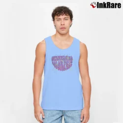 Men’s 90s Overwhelming Colorfast Album Tank Top in light blue | Breathable, Active-Friendly Design