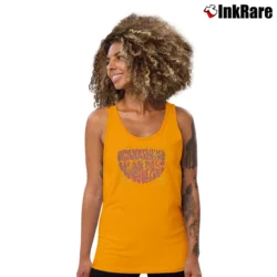 Women’s 90s Overwhelming Colorfast Album Tank Top in orange | Lightweight, Movement-Friendly