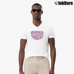 Men’s 90s Overwhelming Colorfast Album V-Neck Tee in white | Sharp, Breathable, Everyday Staple