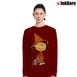 Women’s 90s Peanuts Lucy Halloween Long-Sleeve Top in maroon | Sleek, Versatile, All-Season
