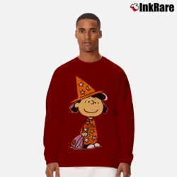 Men’s 90s Peanuts Lucy Halloween Long-Sleeve Shirt in maroon | Sleek, Lightweight, Year-Round Wear