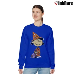 Women’s 90s Peanuts Lucy Halloween Relaxed Sweatshirt in royal blue | Soft, Laid-Back Vibe