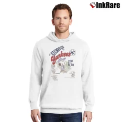 Men’s 90s Peanuts New York Yankees MLB Pullover Hoodie in white | Cozy, Durable, Modern Fit