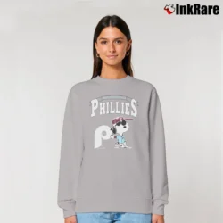 Women’s 90s Philadelphia Phillies Snoopy Peanuts Big Logo Relaxed Sweatshirt in sport grey | Soft, Laid-Back Vibe