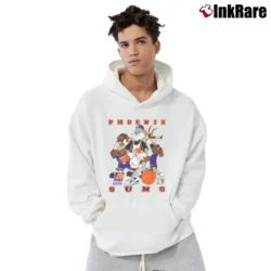 Men’s 90s Phoenix Suns Tombstone Looney Tunes Huckleberry Pullover Hoodie in white | Cozy, Durable, Modern Fit