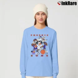 Women’s 90s Phoenix Suns Tombstone Looney Tunes Huckleberry Long-Sleeve Top in light blue | Sleek, Versatile, All-Season