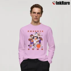 Men’s 90s Phoenix Suns Tombstone Looney Tunes Huckleberry Long-Sleeve Shirt in light pink | Sleek, Lightweight, Year-Round Wear
