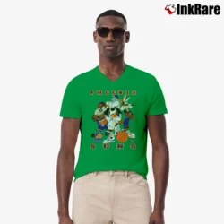 Men’s 90s Phoenix Suns Tombstone Looney Tunes Huckleberry V-Neck Tee in irish green | Sharp, Breathable, Everyday Staple