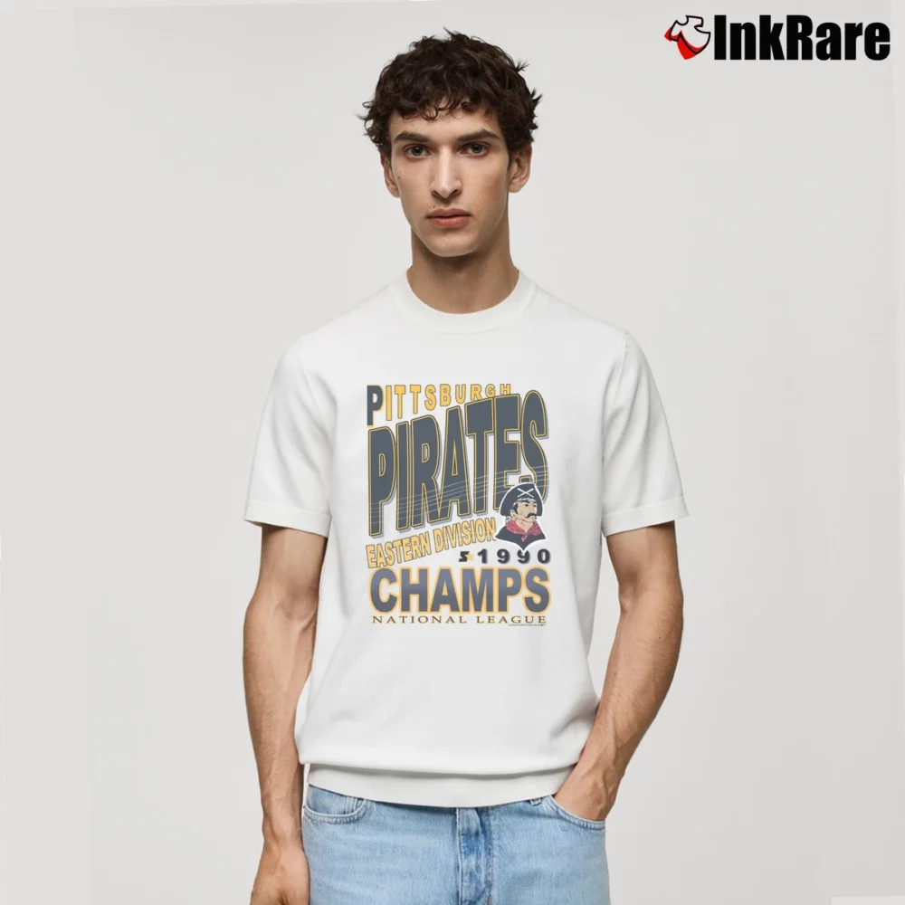 Men’s 90s Pittsburgh Pirates Eastern Division Champs 1990 Classic T-Shirt in white | Soft, Breathable Everyday Wear