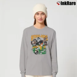 Women’s 90s Pittsburgh Steelers Looney Tunes NFL Long-Sleeve Top in sport grey | Sleek, Versatile, All-Season