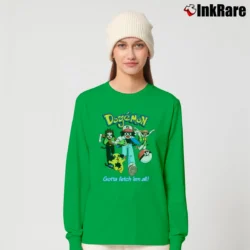 Women’s 90s Pokemon Dogemon Big Dogs Parody Long-Sleeve Top in irish green | Sleek, Versatile, All-Season