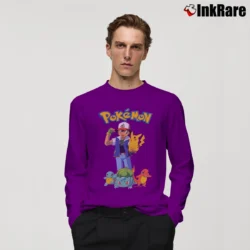 Men’s 90s Pokemon Pikachu Retro Gameboy Long-Sleeve Shirt in purple | Sleek, Lightweight, Year-Round Wear