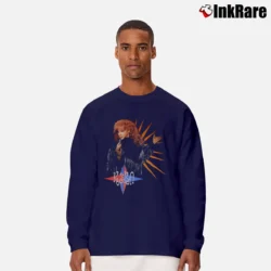 Men’s 90s Reba Mcentire Music Lover Long-Sleeve Shirt in navy | Sleek, Lightweight, Year-Round Wear