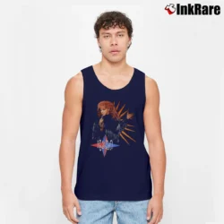 Men’s 90s Reba Mcentire Music Lover Tank Top in navy | Breathable, Active-Friendly Design