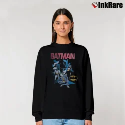 Women’s 90s Retro Batman Comic Book Fan Relaxed Sweatshirt in black | Soft, Laid-Back Vibe