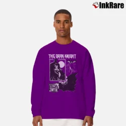 Men’s 90s Retro Batman Fan Art Graphic Long-Sleeve Shirt in purple | Sleek, Lightweight, Year-Round Wear