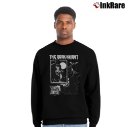 Men’s 90s Retro Batman Fan Art Graphic Crewneck Sweatshirt in black | Cozy Fabric, Clean Style