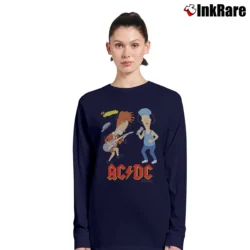 Women’s 90s Rock Tour Mtv 1996 Acdc Beavis And Butthead Long-Sleeve Top in navy | Sleek, Versatile, All-Season