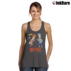 Women’s 90s Rock Tour Mtv 1996 Acdc Beavis And Butthead Tank Top in charcoal | Lightweight, Movement-Friendly