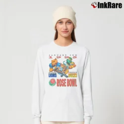 Women’s 90s Rose Bowl University Mascot Football Long-Sleeve Top in white | Sleek, Versatile, All-Season