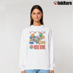 Women’s 90s Rose Bowl University Mascot Football Relaxed Sweatshirt in white | Soft, Laid-Back Vibe
