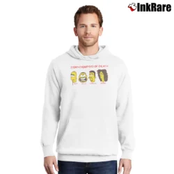 Men’s 90s S.O.D Stormtroopers of Death Simpsons Parody Band Pullover Hoodie in white | Cozy, Durable, Modern Fit