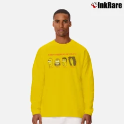 Men’s 90s S.O.D Stormtroopers of Death Simpsons Parody Band Long-Sleeve Shirt in yellow | Sleek, Lightweight, Year-Round Wear