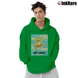 Men’s 90s Simpsons Just Donut Nike Parody Homer Simpson Pullover Hoodie in irish green | Cozy, Durable, Modern Fit
