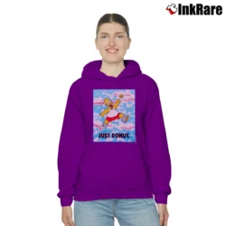 Women’s 90s Simpsons Just Donut Nike Parody Homer Simpson Cozy Hoodie in purple | Warm, Structured, Stylish