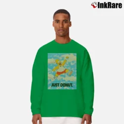 Men’s 90s Simpsons Just Donut Nike Parody Homer Simpson Long-Sleeve Shirt in irish green | Sleek, Lightweight, Year-Round Wear