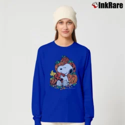 Women’s 90s Snoopy And Woodstock Halloween Fun Long-Sleeve Top in royal blue | Sleek, Versatile, All-Season