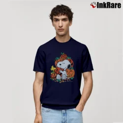 Men’s 90s Snoopy And Woodstock Halloween Fun Classic T-Shirt in navy | Soft, Breathable Everyday Wear