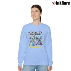 Women’s 90s Snoopy Charlie Brown Tennis Peanuts Relaxed Sweatshirt in light blue | Soft, Laid-Back Vibe
