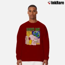 Men’s 90s Snoopy Earth Day Learn About Saving Our Planet 1990 Peanuts Comic Long-Sleeve Shirt in maroon | Sleek, Lightweight, Year-Round Wear