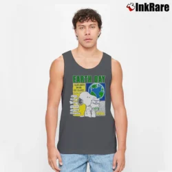 Men’s 90s Snoopy Earth Day Learn About Saving Our Planet 1990 Peanuts Comic Tank Top in charcoal | Breathable, Active-Friendly Design