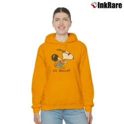 Women’s 90s Snoopy Joe Bowler Cozy Hoodie in orange | Warm, Structured, Stylish