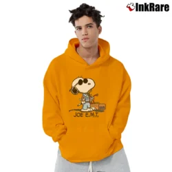Men’s 90s Snoopy Joe E.M.T Classic Pullover Hoodie in orange | Cozy, Durable, Modern Fit