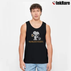 Men’s 90s Snoopy Peanuts Mankato State Tank Top in black | Breathable, Active-Friendly Design