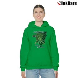 Women’s 90s Star Wars Anakin Skywalker Pod Racing Mighty Blasters Cozy Hoodie in irish green | Warm, Structured, Stylish