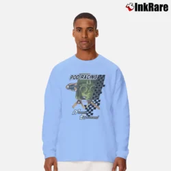 Men’s 90s Star Wars Anakin Skywalker Pod Racing Mighty Blasters Long-Sleeve Shirt in light blue | Sleek, Lightweight, Year-Round Wear