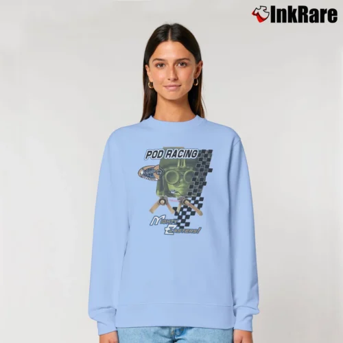 Women’s 90s Star Wars Anakin Skywalker Pod Racing Mighty Blasters Relaxed Sweatshirt in light blue | Soft, Laid-Back Vibe