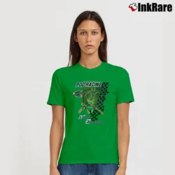 Women’s 90s Star Wars Anakin Skywalker Pod Racing Mighty Blasters Signature T-Shirt in irish green | Soft, Flattering Fit