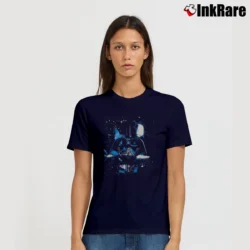 Women’s 90s Star Wars Darth Vader Galaxy Dark Side Signature T-Shirt in navy | Soft, Flattering Fit