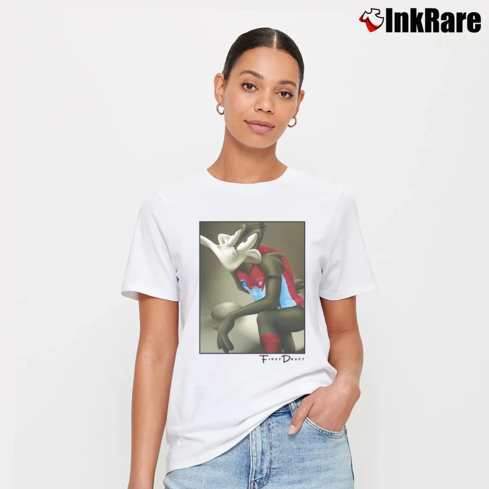 Women’s 90s Sydney Swans Looney Tunes Daffy Duck Signature T-Shirt in white | Soft, Flattering Fit